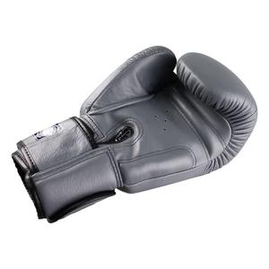 Gants de boxe Twins à lacets, gants de boxe gris en cuir véritable, gants d'entraînement pour adultes, gants de boxe personnalisés Winning, gants MMA - Product Image 5