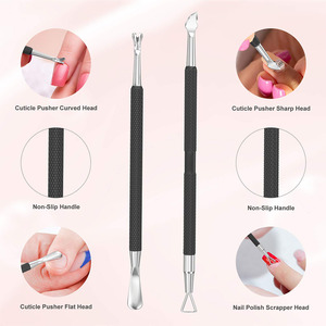Empujador de Cutículas de Acero Inoxidable de Alta Calidad para Manicura, Empujador de Cutículas de Doble Punta para Uñas de Manos y Pies - Product Image 4