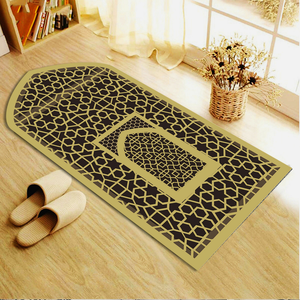 Tapis de prière doux en peluche, tapis pakistanais Jaenamaz Sajda pour hommes et femmes, tapis de prière uni, logo personnalisé, vente en gros - Product Image 4