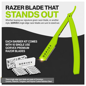 Razors <b>Barber</b> Straight Razor Kit .5mm Exposure 10 <b>Blades</b> Chicago - Product Image 4