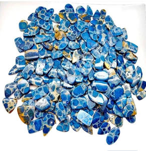 Perles de pierres précieuses naturelles FAIJAN GEMS authentiques, Jaspe de sédiments bleus, Jaspe impérial, pour la fabrication de bijoux, matériau naturel, couleur naturelle - Product Image 2