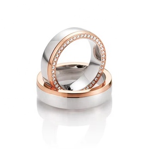 Usine De Luxe Étincelant 14KT Or Jaune Naturel Brillant Diamant Éternité Bagues pour Hommes Bijoux De Mariage OEM Fait - Product Image 3