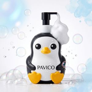 ขวดปั๊มลายการ์ตูนรูปเพนกวิน HDPE 50 มล. 300 มล. 500 มล. สีดำ สีขาว ปั๊มโลชั่นสำหรับเด็ก แชมพู ครีมอาบน้ำ โรงงานเวียดนาม รับผลิตแบบ OEM - Product Image 2