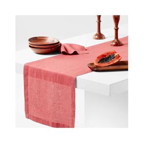 Chemin de table moderne minimaliste 100% coton - Motif brodé sophistiqué - Tissu de haute qualité pour une salle à manger élégante - Product Image 4