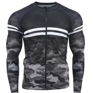 Compre Camiseta de Compresión Personalizada con Cierre Completo para MMA, Manga Larga, para BJJ, Grappling, Entrenamiento, Ropa Deportiva - Product Image 5