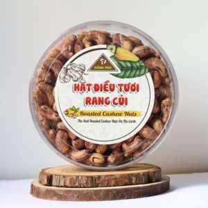 Noix de cajou grillées non décortiquées de qualité supérieure biologique du Vietnam W240, beurrées et salées, en boîte ronde de 500 g - Fabriquées directement dans l'usine du Vietnam - Product Image 1