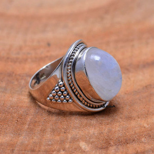 Bague élégante et unique en argent sterling 925 pour femme, avec pierre de lune, classique, pour mariage, usage quotidien, cadeau de fiançailles - Product Image 4