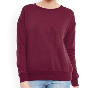 Sweat-shirt pour femme de qualité supérieure, en tricot, simple, décontracté, à manches longues, respirant, écologique, avec logo personnalisé - Product Image 2