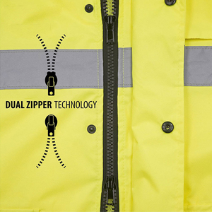 Chaqueta de Seguridad Reflectante de Alta Visibilidad, Impermeable, Ropa de Trabajo de Alta Visibilidad, Chubasquero con Capucha, ANSI Clase 3, Chaqueta de Seguridad para la Construcción - Product Image 4