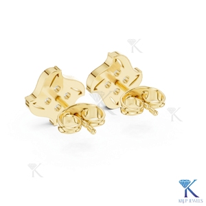 ต่างหูเพชรเลี้ยงในห้องปฏิบัติการทรงดาวเรขาคณิตแบบหยัก 14K/18K ทองคำแท้ ประดับเพชร 4 เม็ด จัดเป็นกลุ่ม เครื่องประดับผู้หญิงชั้นดี สำหรับงานแต่งงานและวันครบรอบ - Product Image 3