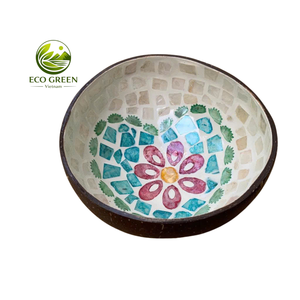 Bol en noix de coco écologique pour smoothies et repas sains – Fait main avec incrustation de nacre, style naturel élégant, OEM ODM Vente en gros - Product Image 5