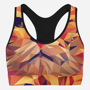 Sujetador deportivo personalizado para gimnasio y yoga para mujer, al por mayor, sujetador ligero y transpirable estampado con logotipo de etiqueta privada - Product Image 1