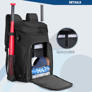 Bolsa de Béisbol, Mochila de Softbol para Jóvenes y Adultos, Bolsa para Equipo de Bateo con Soportes para Bate y Casco, Compartimento para Zapatos, Gran Capacidad - Product Image 2