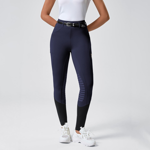 Pantalones de equitación antideslizantes europeos para mujer, leggings ecuestres de silicona, para montar al aire libre, de secado rápido, cintura alta elástica - Product Image 4