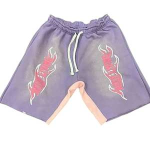 Ensemble de survêtement deux pièces en coton personnalisé, short de sport, ensemble été, effet délavé et logo imprimé, pour hommes - Product Image 6