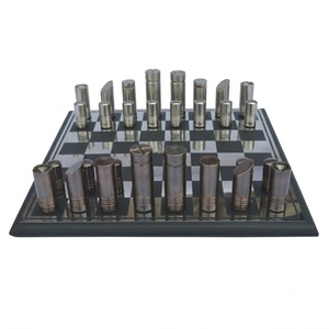 Jeu d'échecs en bois personnalisé avec pièces |   Jeu de stratégie classique pour enfants et adultes |   Tableau éducatif familial d'intérieur - Product Image 1