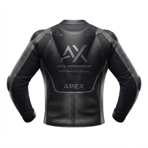Men’s Cowhide Leather <b>Racing</b> <b>Jacket</b>/Chaqueta MotoCP Style CE Level 2 Armor Motorcycle Track Riding Protective Gear CE - Product Image 2