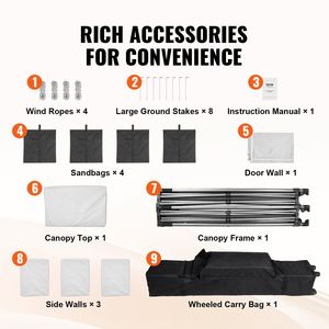 10x10 piedi tenda Pop resistente UV impermeabile tettoia istantanea rimovibile borsa portatile con ruote per eventi all'aperto cortile - Product Image 6