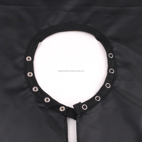 Capes de Salon de Coiffure en Polyester Personnalisables, Tablier de Coiffeur pour Teinture Capillaire, Capes Noires pour Barbier