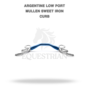 Bridon de dressage en fer doux Mullen Low Port argentin pour l'équitation et le contrôle du cheval - Product Image 2