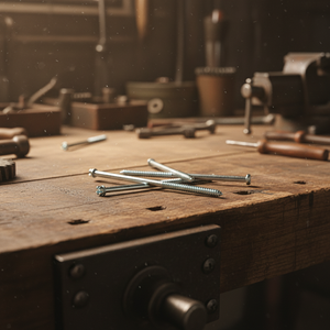 Tornillos para Madera de Doble Rosca Métrica/Pulgada M6-M12, Cabeza Ranurada, Rosca Parcial, Clase 4.8 y 6.8, Acero al Carbono Zincado DIN - Product Image 1