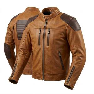 Chaqueta de lujo minimalista para hombre, chaquetas para hombre, ropa de motociclista de cuero, estilo moderno, abrigo protector. - Product Image 5