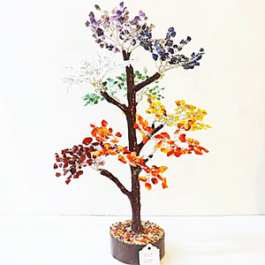 7 <b>Chakra</b> Crystal Handmade Gemstone <b>Tree</b> Figurine 700 Bds Healing Reiki Spiritual Bonsai Money <b>Tree</b> Christmas Wholesale - Product Image 1