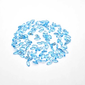 Topacio Azul Suizo Natural, Corte Marquesa, 4mm 8mm, Piedra Preciosa Suelta Facetada, Venta al Por Mayor, Para Fabricación de Joyería y Colgantes - Product Image 3