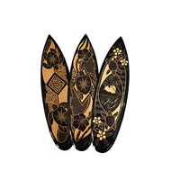 Planche de surf en bois de manguier sculptée à la main, 50 cm, design mixte, décoration murale, cadeau et artisanat d'Indonésie, Bali