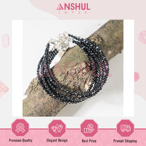 Elegante Tobillera de Cristal de Turmalina Negra Facetada de Grado AAA, Longitud Ajustable, Unisex, Ligera, Versátil, Joyería de Moda - Product Image 6