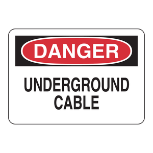 Panneau de signalisation de danger de câbles souterrains, haute visibilité, résistant aux intempéries, en PVC, pour extérieur - Product Image 1