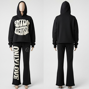 Premium Quality Hooded Casual <b>Men</b> Tracksuits Streetwear Acid Washed Customized Logo Running Outdoor Jogging Set Lightweight - Product Image 1