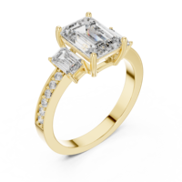 Anillos de Diamantes Cultivados en Laboratorio con Corte Esmeralda Élite, Joyería Eterna y Sostenible para Compromisos Éticos Sofisticados y Excelencia Nupcial