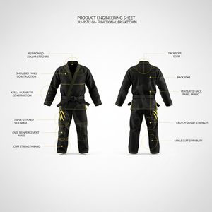 Uniforme de Jiu Jitsu Regular Ajustado, Kimono de BJJ para Entrenamiento, Uniforme de Artes Marciales para Competencia, Diseño Personalizado, Ropa Deportiva de Grappling - Product Image 2