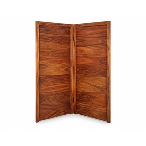 Paravent rectangulaire à 2 panneaux en bois de Sheesham |   Cloison en bois artisanale |   Écologique, durable, léger, pour usage extérieur | - Product Image 1