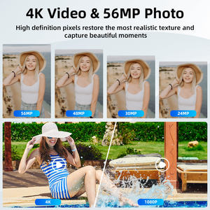 Appareil photo numérique étanche 4K 56MP avec zoom 16x, double écran, lumière LED anti-tremblement et autofocus pour la natation - Prix de gros - Product Image 3