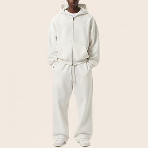 Wholesale French Terry Tracksuit Heavyweight Cotton Custom Gym Tracksuit Fast Delivery Supplier - Product Image 4
