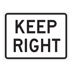 ป้ายบอกทาง Brady Keep Right - ป้ายสัญลักษณ์ความปลอดภัย PVC ทนทาน มองเห็นได้ชัดเจน สำหรับพื้นที่ทำงานทั้งภายในและภายนอกอาคาร - Product Image 1