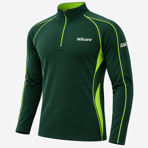 Chaqueta Deportiva Wilcare con Media Cremallera, Color Azul Marino con Detalles en Azul Claro, Transpirable, para Deportes de Equipo - Product Image 6