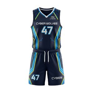 Ensemble uniforme de basket-ball réversible de haute qualité pour hommes maillot vierge respirant en maille de sublimation vêtements de basket-ball personnalisés - Product Image 5