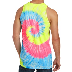 Camiseta sin mangas informal con estampado colorido Tie Dye personalizado - Product Image 2