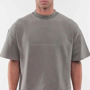 เสื้อยืดบ็อกซี่สำหรับผู้ชายเสื้อยืดโอเวอร์ไซส์ผ้าคอตตอน100% ใหญ่พิเศษเข้ารูปสำหรับผู้ชาย - Product Image 1