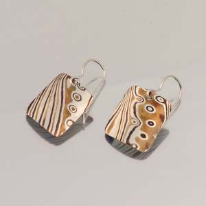 Pendientes Colgantes Hechos a Mano SJ Mokume Gene para Mujer, Bonitos Pendientes Chapados con Perlas y Números, Regalos de Aniversario, Estilo Neo-Gótico - Product Image 5