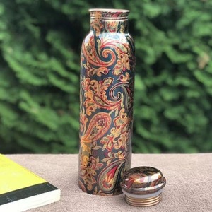 <b>Copper</b> Water <b>Bottle</b> Set Pure Metal Flask Hammered Finish Ayurvedic <b>Drinking</b> Vessel Leak Proof Reusable Eco Friendly Wholesale - Product Image 1