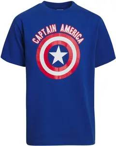 マーベルスーパーヒーローズトップ半袖ファッションユニセックスフィットネスTシャツラウンドネックカスタムTシャツ