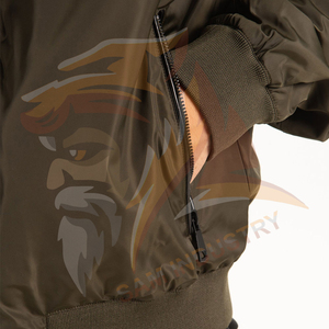 Chaqueta Bomber Impermeable de Invierno para Hombre, Talla Grande, con Cierre, Forro de Punto, Personalizable - Product Image 4