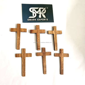 Colgantes de Madera de Acacia Pintados con Acabado Liso para la Fabricación de Joyas, Amuletos Religiosos, Manualidades Ligeras y Cuentas de Rosario - Product Image 2