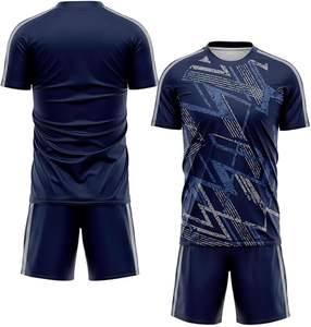 Conjunto de Uniforme de Fútbol Personalizable Sublimado 100% Poliéster Transpirable de Secado Rápido Antibacteriano con Tirantes en T y Hebilla - Product Image 1