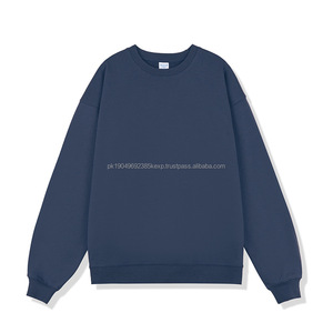 เสื้อฮู้ดดี้ผู้ชาย คอกลม สีพื้น ผ้าขนสัตว์ 450 กรัม รุ่นใหม่สำหรับฤดูใบไม้ร่วงและฤดูหนาว หนานุ่ม สไตล์อเมริกัน แบรนด์แฟชั่น ทรงหลวม - Product Image 5