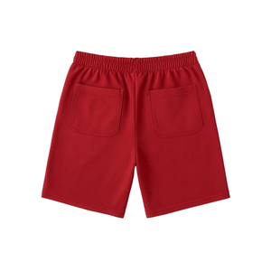 <b>Men</b>’s <b>Red</b> Sweat <b>Shorts</b> Cotton Fleece Athletic Gym Casual Drawstring Sports <b>Shorts</b> with Back Pockets - Product Image 1